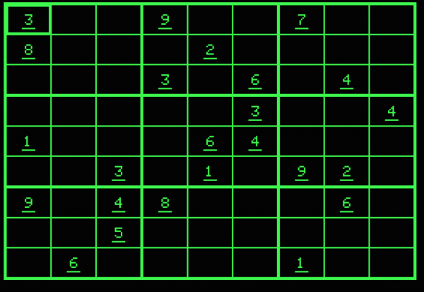 Apple II Sudoku