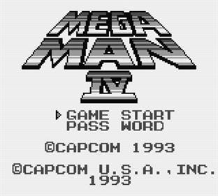 Mega Man IV - Screenshot - Game Title Image