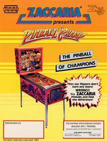 Pinball Champ - Advertisement Flyer - Front Image