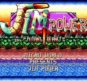 Jim Power in Mutant Planet - Screenshot - Game Title Image