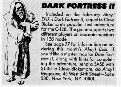 Dark Fortress II - Advertisement Flyer - Front Image