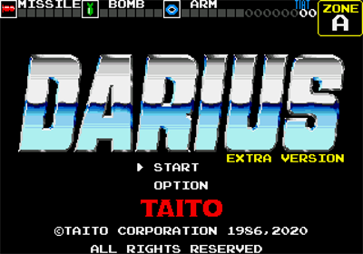 Darius: Extra Version - Screenshot - Game Title Image