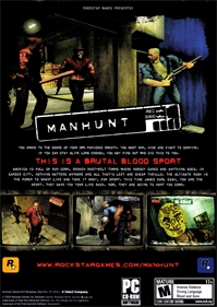 Manhunt - Box - Back Image