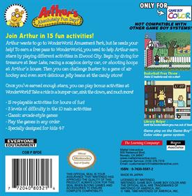 Arthur's Absolutely Fun Day! - Box - Back Image