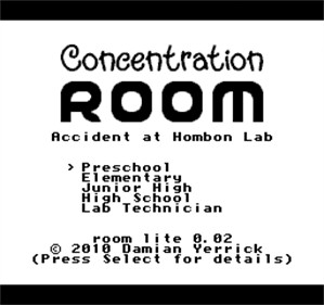 Concentration Room - Screenshot - Game Select Image