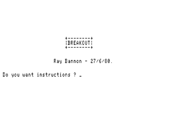 Breakout - Screenshot - Game Title Image