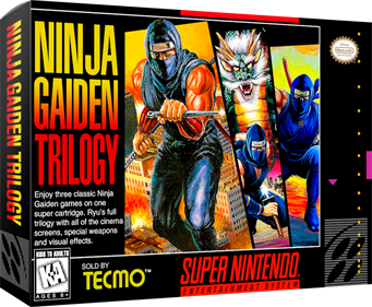 Ninja Gaiden Trilogy - Box - 3D Image