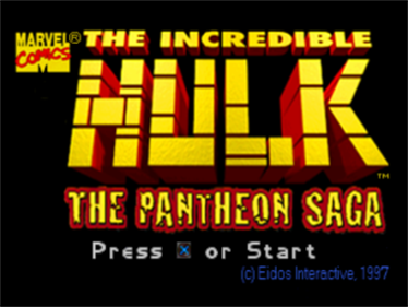 The Incredible Hulk: The Pantheon Saga - Screenshot - Game Title Image
