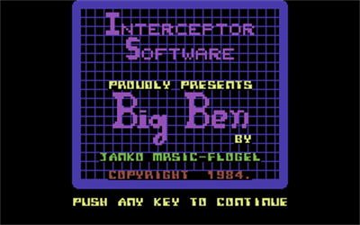 Big Ben - Screenshot - Game Title Image