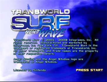 TransWorld Surf: Next Wave - Screenshot - Game Title Image