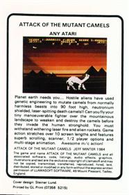 Attack of the Mutant Camels - Box - Back Image