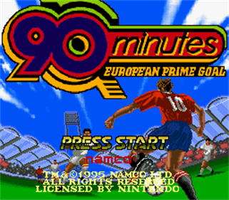 90 Minutes: European Prime Goal - Screenshot - Game Title Image
