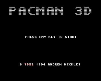 Pacman 3D - Screenshot - Game Title Image