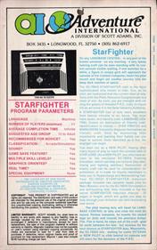 Starfighter - Box - Back Image