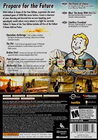 Fallout 3: Game of the Year Edition - Box - Back Image