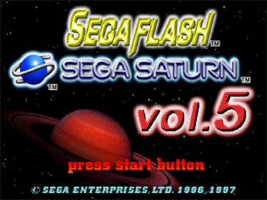 Sega Flash Vol. 5 - Screenshot - Game Title Image
