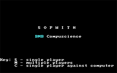 Sopwith - Screenshot - Game Title