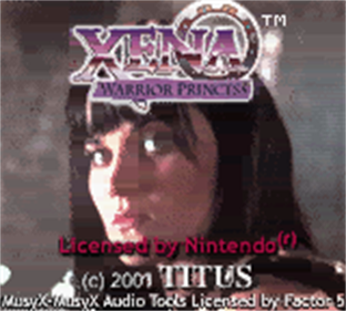 Xena: Warrior Princess - Screenshot - Game Title Image
