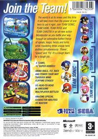 Sonic Heroes - Box - Back Image