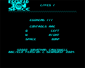 Egghead in Space - Screenshot - Game Select Image