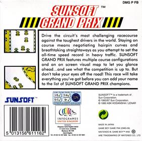 Sunsoft Grand Prix - Box - Back Image