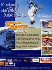 Dave Mirra Freestyle BMX - Advertisement Flyer - Front Image