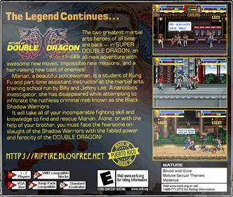 The Return of Double Dragon - Fanart - Box - Back Image