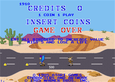 Road Runner - Screenshot - Game Over Image