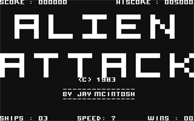 Alien Attack (NET Software) - Screenshot - Game Title Image