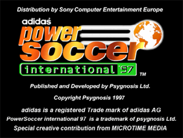 Adidas Power Soccer International '97 - Screenshot - Game Title Image