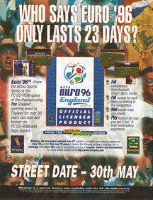 UEFA Euro 96 England - Advertisement Flyer - Front Image