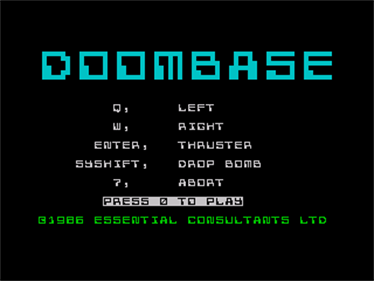 Doombase - Screenshot - Game Title Image