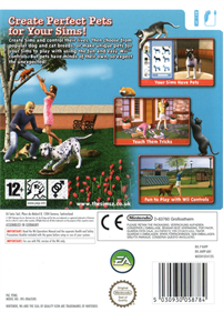 The Sims 2: Pets - Box - Back Image