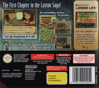 Professor Layton and the Last Specter - Box - Back Image