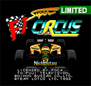 Super F1 Circus Limited - Screenshot - Game Title Image