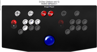 D-Day (Jaleco) - Arcade - Controls Information Image