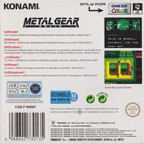 Metal Gear Solid - Box - Back Image