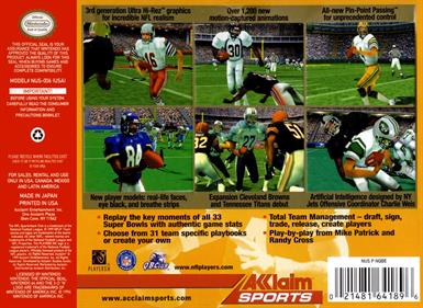 NFL Quarterback Club 2000 - Box - Back Image