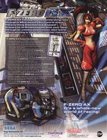 F-Zero AX - Advertisement Flyer - Back Image