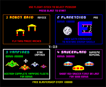 Blaster - Screenshot - Game Select Image