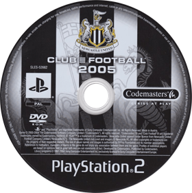 Club Football 2005: Newcastle United - Disc Image