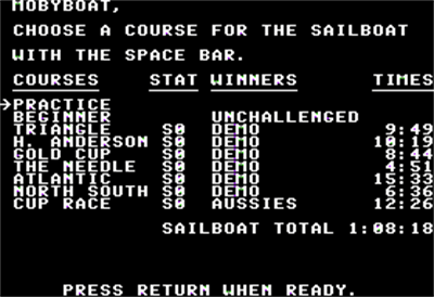 The American Challenge: A Sailing Simulation - Screenshot - Game Select Image