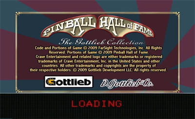 Pinball Hall of Fame: The Gottlieb Collection - Screenshot - Game Title Image