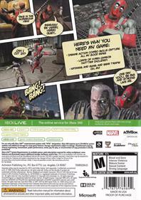 Deadpool - Box - Back Image