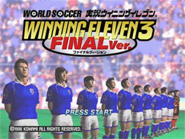World Soccer Jikkyou Winning Eleven 3: Final Ver. - Screenshot - Game Title Image