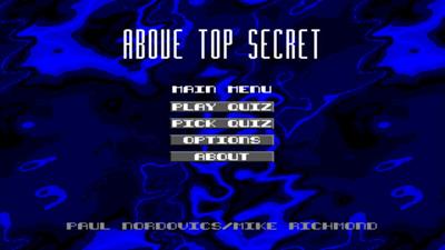 Above Top Secret - Screenshot - Game Select Image