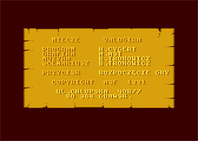 Miecze Valdgira - Screenshot - Game Title Image