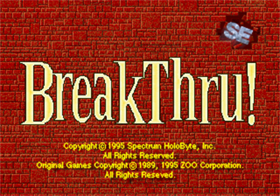 BreakThru! - Screenshot - Game Title Image