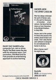Rainy Day Games - Advertisement Flyer - Front Image