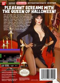 Elvira's Monster Party - Box - Back Image